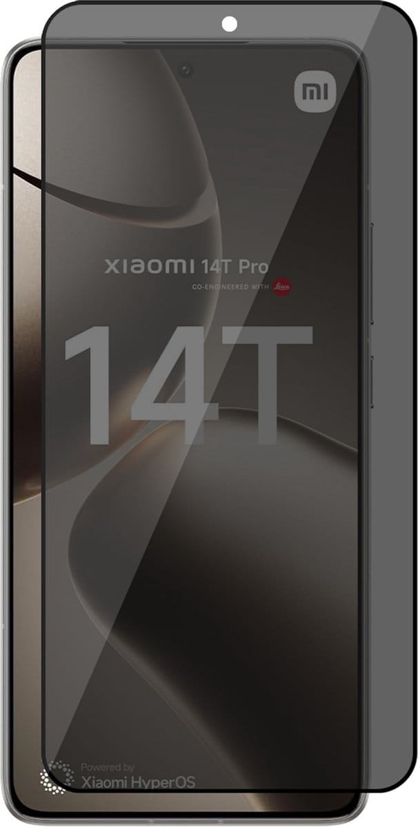 Privacy Screenprotector geschikt voor Xiaomi 14T / 14T Pro - Volledig Dekkend Glas Screen Protector