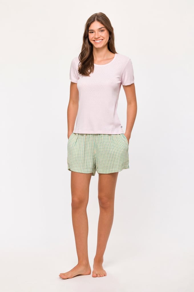 Woody Meisjes-Dames Pyjama lichtroze - maat XL