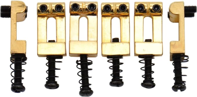 Göldo eenzelböckchen Strat goud, HB spacing, 10,5mm, set - Gitaaronderdeel