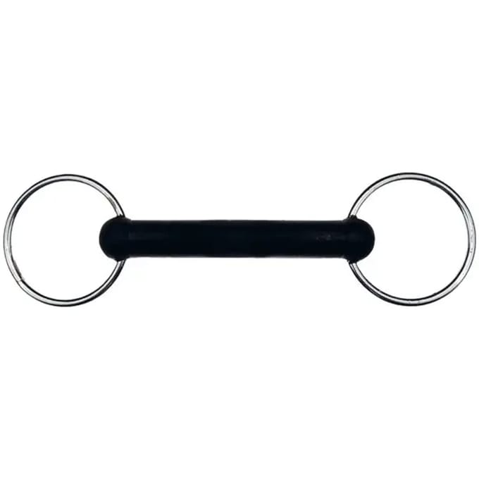2 ring bit voor rechte rubberen paarden Feeling