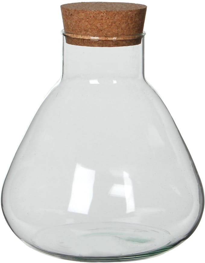 Mica Decorations Emily Voorraadpot - H25 x Ø23 cm - Gerecycled Glas - Transparant