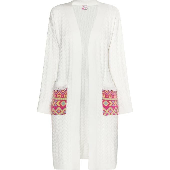 IZIA Vest Dames Wit Veelkleurig