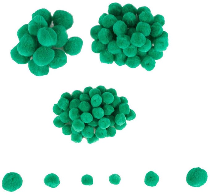 Colorations - Mini Pompons Groen, 100st.
