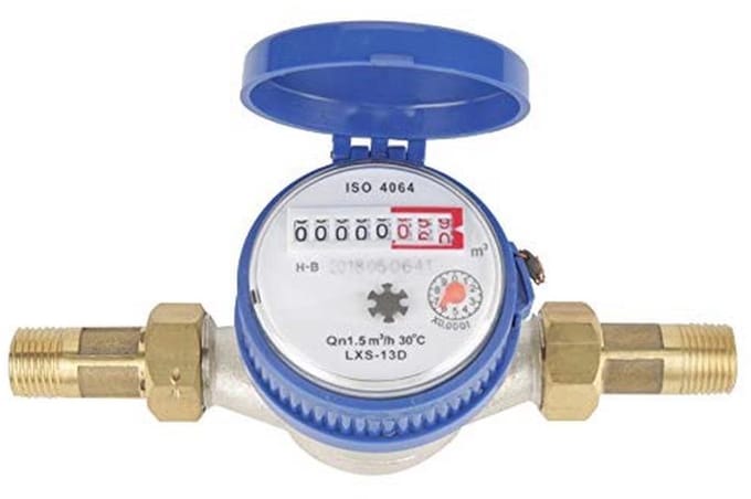 Watermeter voor Tuin en Huis - Koud Water Stroommeter met Fittingen 1/2 inch