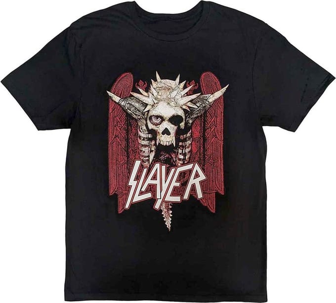 Slayer - Nailed Red Heren T-shirt - S - Zwart