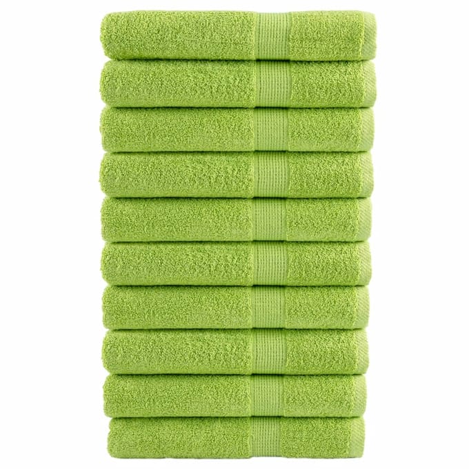 vidaXL - Handdoeken - SOLUND - 10 - st - 600 - g/m² - 100x200 - cm - appelgroen