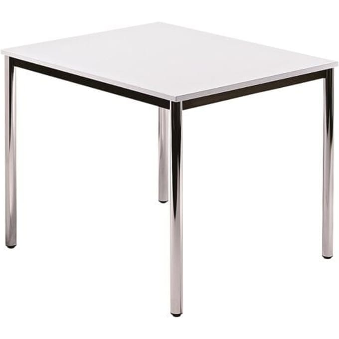 Vergadertafel DR12 »Barcelona« 80x80 cm vierkant onderstel zilver