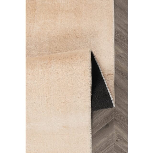 Muratap Samba soft fluffy vloerkleed laagpolig donker beige- 150 cm rond