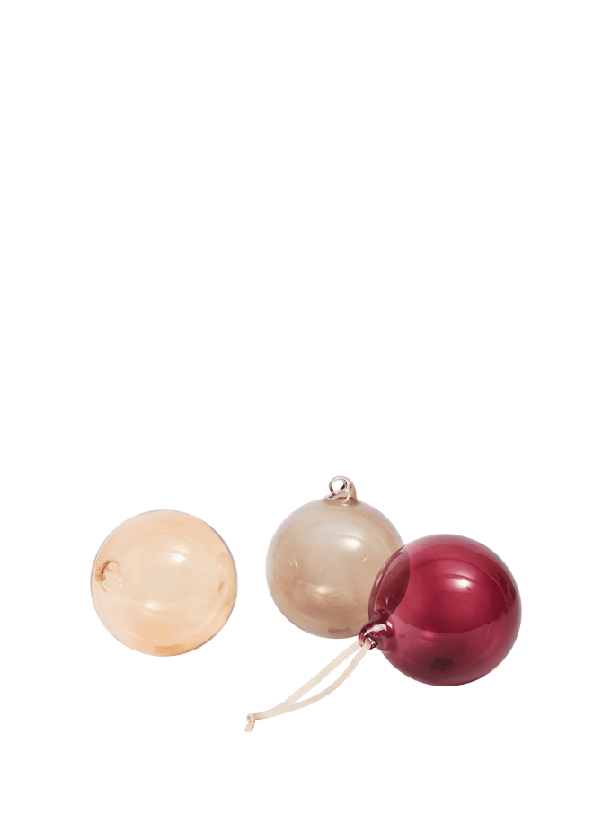 Ferm Living Glazen Baulbes kerstballen - roseate opaque - L
