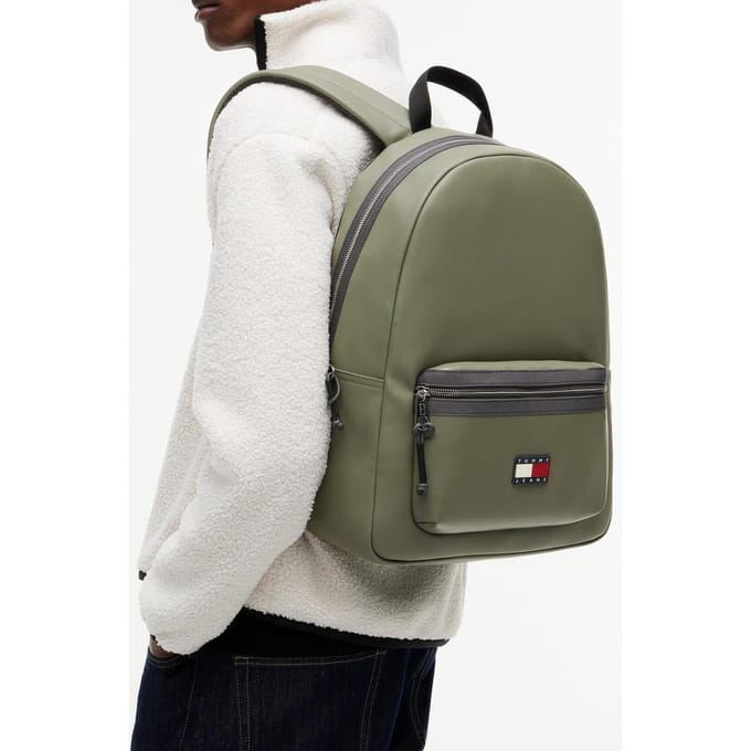 Tommy Hilfiger Elevated Pu Backpack Spanish Olive Größe: OS | Rucksäcke Outlet | Herren | Grün