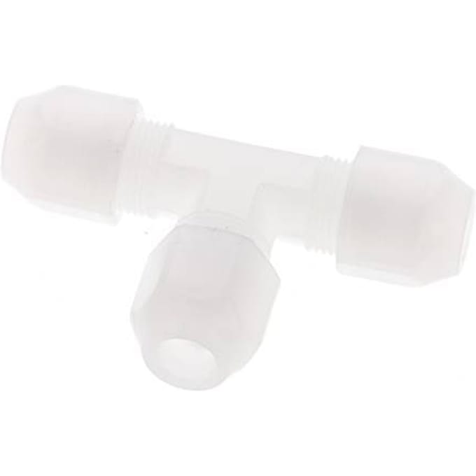 6x8 mm PVDF T-Vorm Tee Slang Aansluiting 10bar/145psi