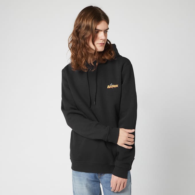 DC Batman Unisex Embroidered Hoodie - Black - S