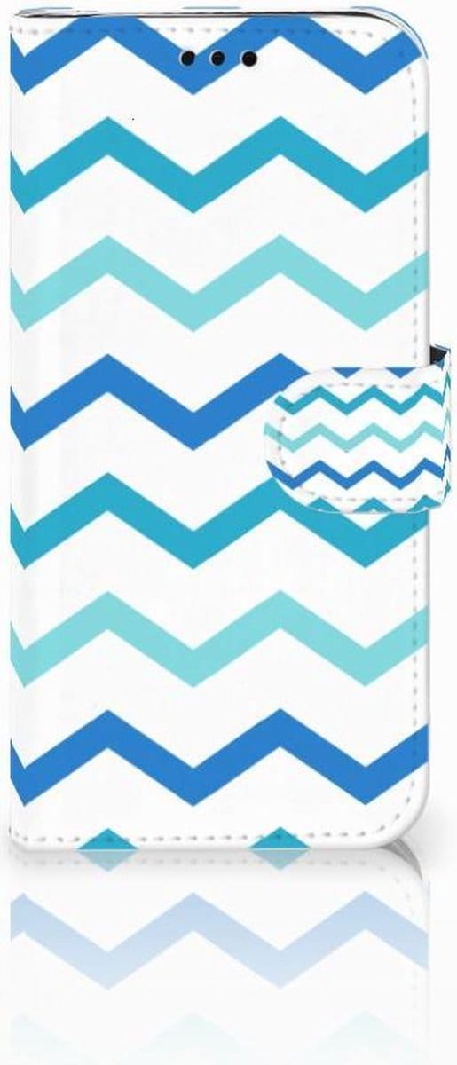 Samsung Galaxy J5 2017 Telefoon Hoesje Zigzag Blauw