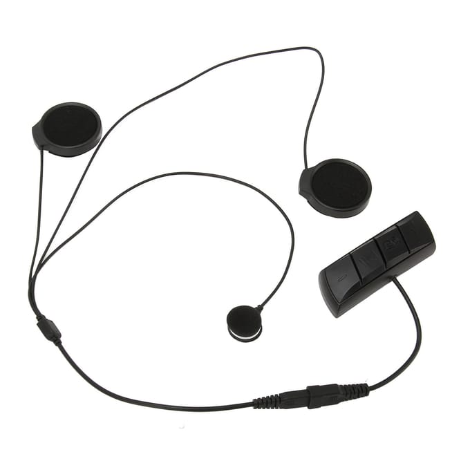 Casque moto Bluetooth 5.0, navigation GPS, appels mains libres, musique stéréo, étanche black