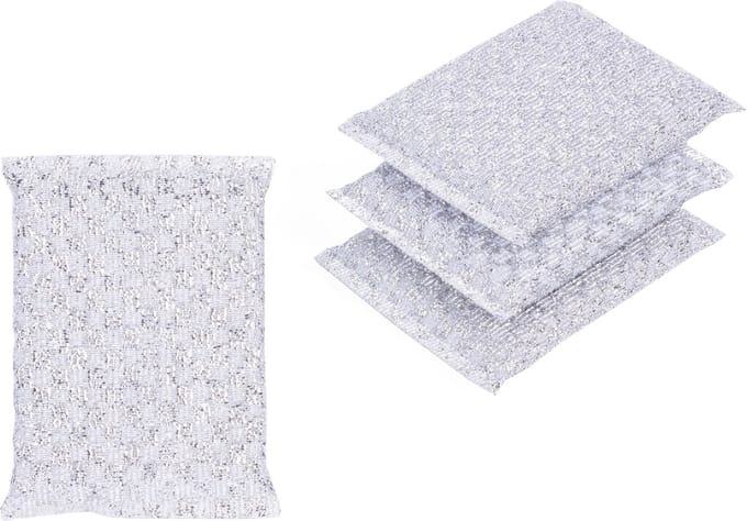 Benson Slijtvaste schuurspons set - grijs - 4 stuks