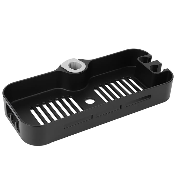 Mat Zwart Douchestang Opbergrek Met Douchekophouder Badkamer Accessoire black