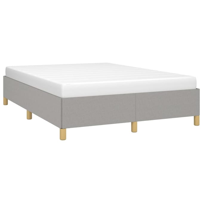 vidaXL - Bedframe - zonder - matras - stof - lichtgrijs - 140x190 - cm
