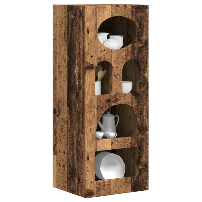 vidaXL - Dressoir - ELST - Oudhout - 40 - x - 35 - x - 100,5 - cm - Bewerkt - hout