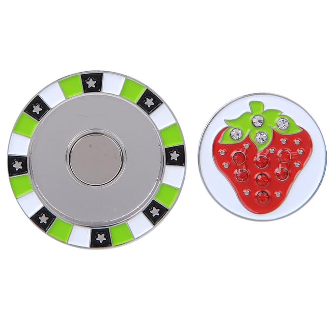 Zinklegering Compacte Golfbalmarker Magnetische Hoedclip Lichtgewicht Petklem Cadeaubenodigdheden Strawberry gray