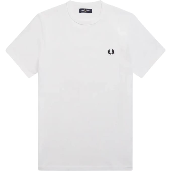 Fred Perry - Ringer T-Shirt Wit - Heren - Maat 3XL - Slim-fit