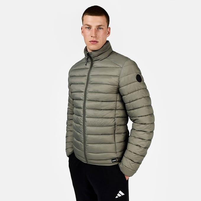 Ajax-puffer jas taupe senior