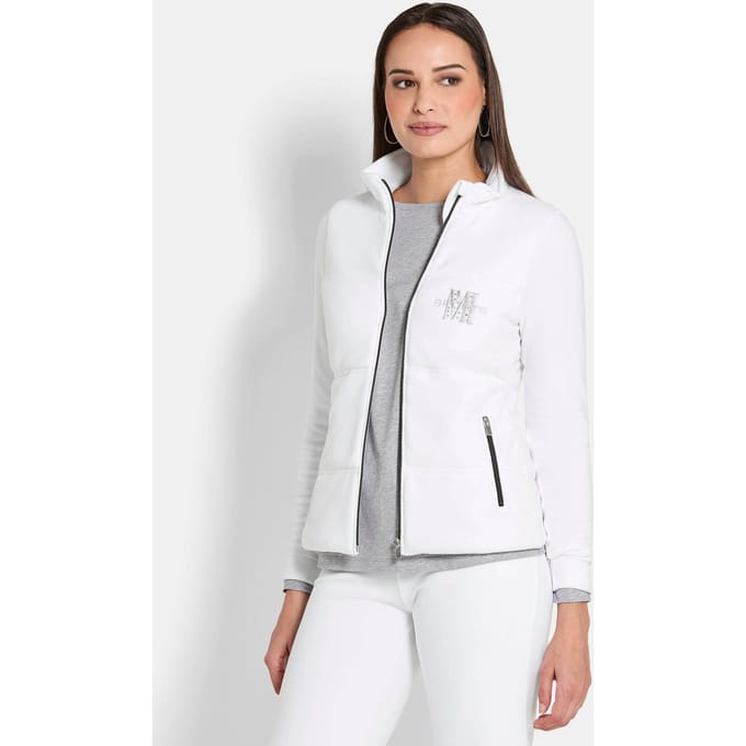 Fleecejack met ritszakken - wit - Gr. 40 van Goldner Fashion