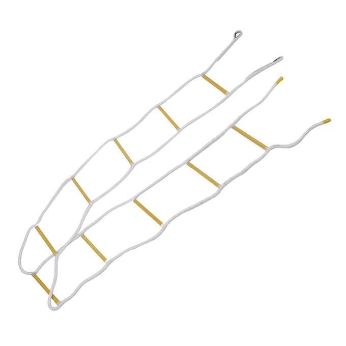 5m Brandladder Draagbaar Nylon 2000lbs Draagvermogen Snel Uit te Rollen Opvouwbare Noodtouwladder white