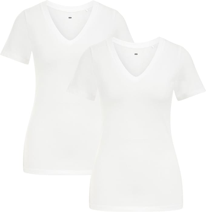 WE Fashion Dames T-shirt met V-hals, 2-pack