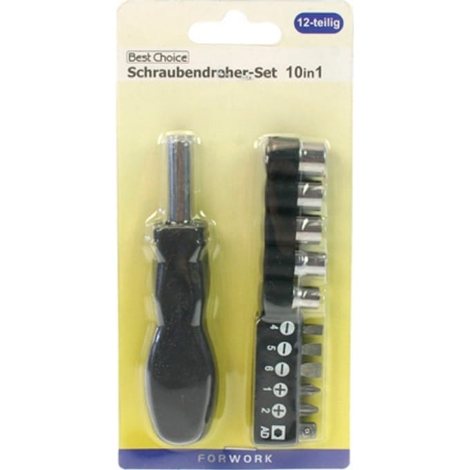 Best Choice Schroevendraaier + 11 Bit-pluggen