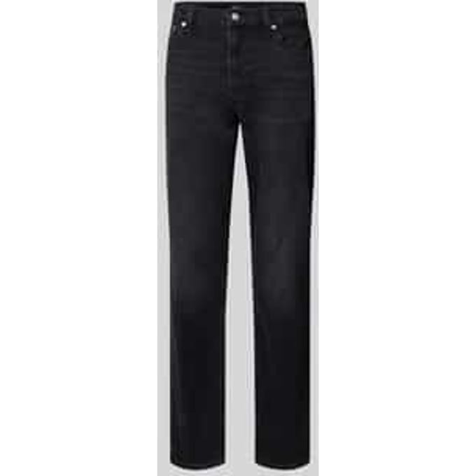 Straight fit jeans van katoenmix