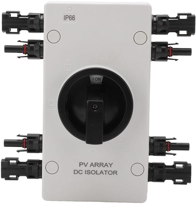 Dailygoods - Solar Disconnect Switch - Fotovoltaïsche Isolator - Waterdicht - DC 1000V 32A - Off Grid Systemen - Voor RV en Boot