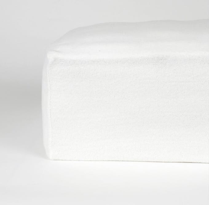 Molton Hoeslaken - Rondom Elastiek -1Persoons-100x200+30cm Hoekhoogte-Wit