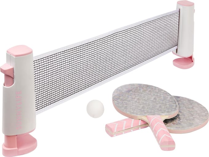 Sunnylife - Inflatable Games Tafeltennis Set Holographic - PVC - Grijs