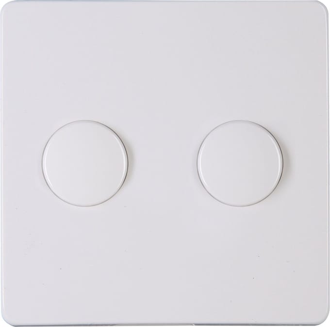 Kopp Paris Duo Dimmerplaat - 70 x 70 x 10 mm - Arctic Wit