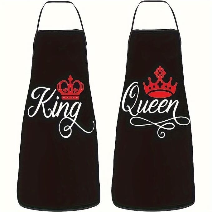 Stijlvolle Keukenschorten Set voor Koppels, Perfecte Keuze voor Koppels die Samen Koken