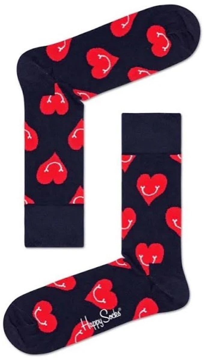 HS P002347 Smiley Heart Sock 36-40
