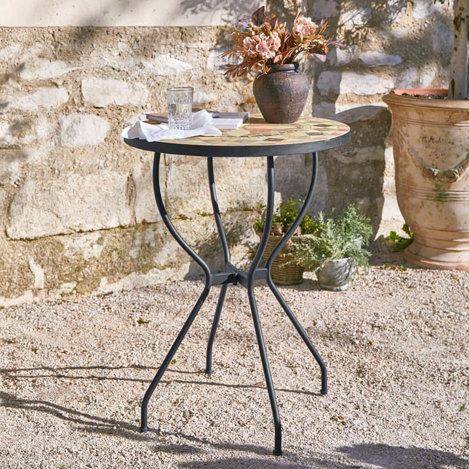 LOBERON Tafel Oleanders antikschwarz/bunt