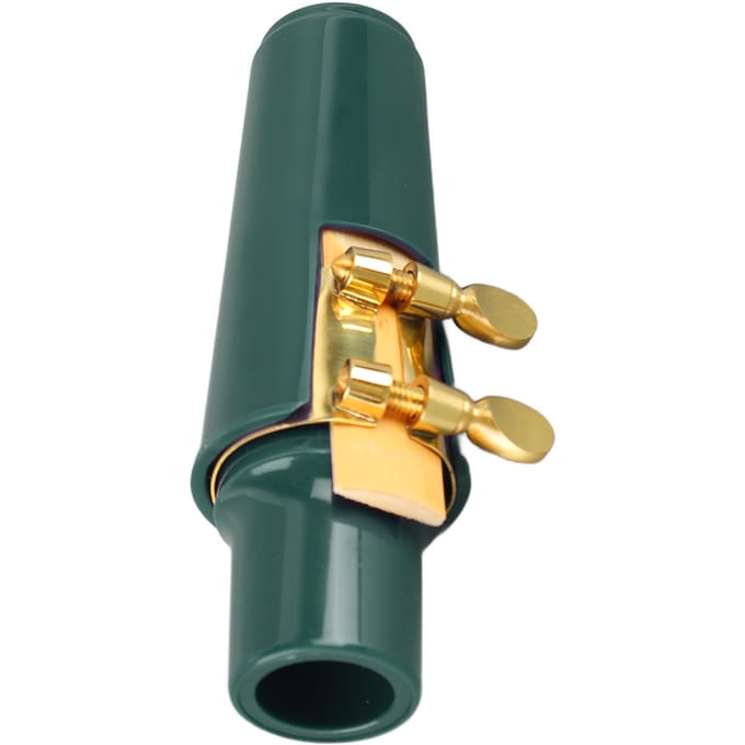 Altsaxofoon Mondstuk Kit Sax Hoes Ligatuur Riet Instrument Accessoires voor Vervanging Groen beige