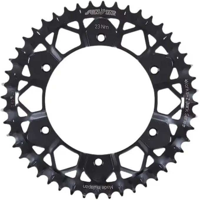 Motorfiets ergal anti-modder kroon Sunstar 49T