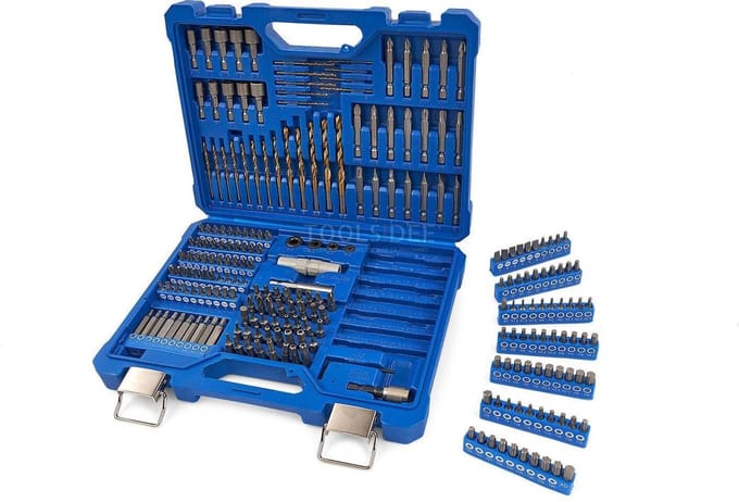 HBM 230-delige professionele bitset deluxe voor metaal, plastic en hout met opbergkoffer