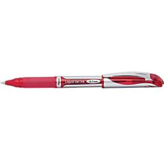 Merkloze rode gelpen, 0.7mm punt, sneldrogende inkt