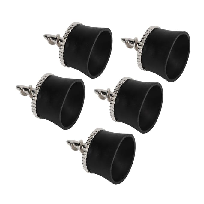 5 STUKS Golfbal Zuignap Siliconen Zinklegering Golf Grijper Niet Bukken Golfbal Picker Accessoires black