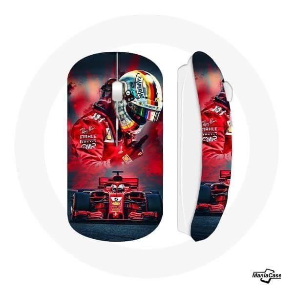 Souris sans fil - MANIACASE - Formule 1 Rouge - Clé USB WiFi incluse - Compatible Mac et PC