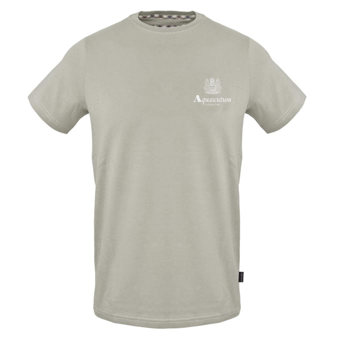 Aquascutum Heren T-shirt met opdruk (Grijs)