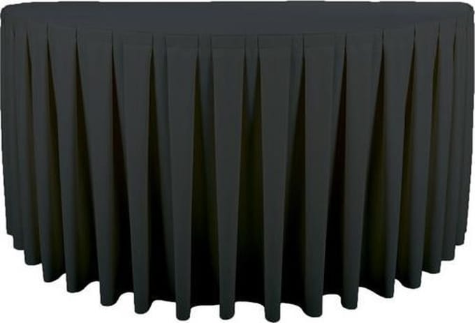 Combiskirting Boxpleat 250% - Ø183cm - Zwart