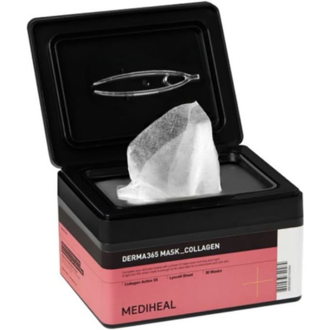Masque au collagène Mediheal Derma365, 30 feuilles, 1 pièce pink