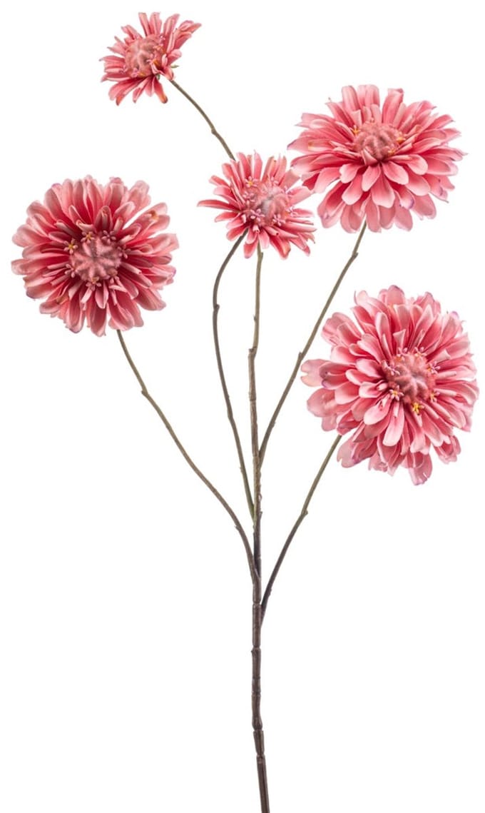 Emerald - Kunstbloem Zinnia 88cm roze - Kunstplant voor binnen