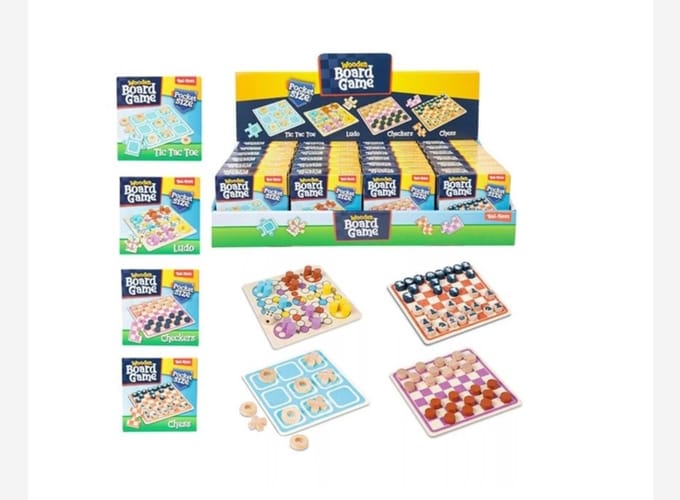 Toi-Toys Games Mini Wooden Board Game - Assorted