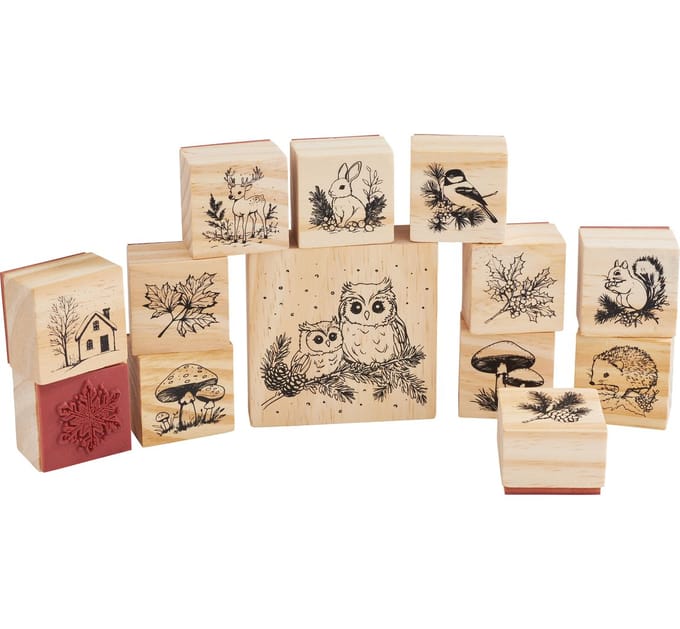 VBS Houten stempel set "Wintertijd"