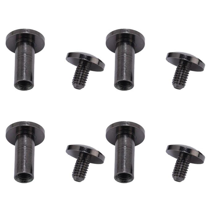 20 Set 8 X 10mm Bindklinknagels Boog Sleufschroefkop Zinklegering 8 X 5mm Bindschroeven voor DIY PU
